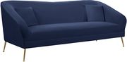 Elegant & sleek navy velvet contemporary sofa by Meridian additional picture 7