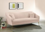 Elegant & sleek pink velvet contemporary sofa by Meridian additional picture 2