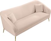 Elegant & sleek pink velvet contemporary sofa by Meridian additional picture 3
