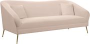 Elegant & sleek pink velvet contemporary sofa by Meridian additional picture 6