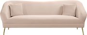 Elegant & sleek pink velvet contemporary sofa by Meridian additional picture 7