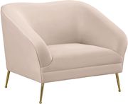 Elegant & sleek pink velvet contemporary chair by Meridian additional picture 2