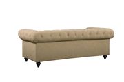 Sand linen fabric rolled arms design sofa by Meridian additional picture 3