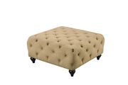Sand linen fabric rolled arms design sofa by Meridian additional picture 6