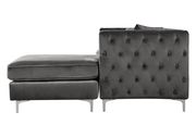 Reversible chaise velvet tufted sectional sofa by Meridian additional picture 2