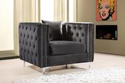 Reversible chaise velvet tufted sectional sofa by Meridian additional picture 5