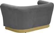 Gray velvet horizontal tufting modern sofa by Meridian additional picture 2