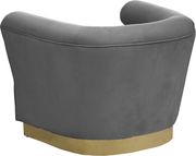 Gray velvet horizontal tufting modern chair by Meridian additional picture 2