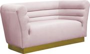 Pink velvet horizontal tufting modern sofa by Meridian additional picture 6