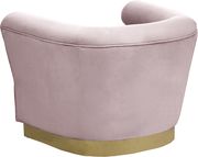 Pink velvet horizontal tufting modern chair by Meridian additional picture 2