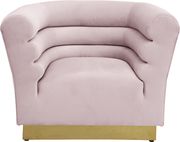 Pink velvet horizontal tufting modern chair by Meridian additional picture 3