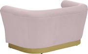 Pink velvet horizontal tufting modern loveseat by Meridian additional picture 3