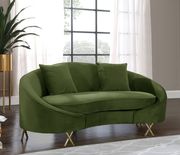 Olive velvet rounded back contemporary sofa by Meridian additional picture 3