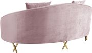 Pink velvet rounded back contemporary sofa by Meridian additional picture 5