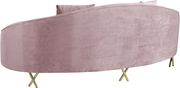 Pink velvet rounded back contemporary sofa by Meridian additional picture 7