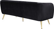 Elegant contemporary velvet / gold legs couch by Meridian additional picture 2