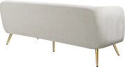 Elegant contemporary velvet / gold legs couch by Meridian additional picture 5