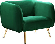 Elegant contemporary velvet / gold legs chair by Meridian additional picture 3