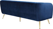 Elegant contemporary velvet / gold legs couch by Meridian additional picture 3