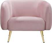 Elegant contemporary velvet / gold legs chair by Meridian additional picture 3