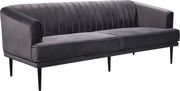 Affordable gray velvet contemporary sofa by Meridian additional picture 4