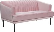 Affordable pink velvet contemporary sofa by Meridian additional picture 3