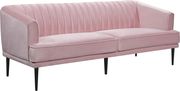 Affordable pink velvet contemporary sofa by Meridian additional picture 8