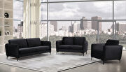 Velvet casual contemporary style living room sofa by Meridian additional picture 2