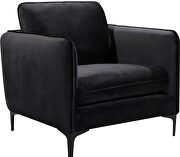 Velvet casual contemporary style living room chair by Meridian additional picture 2