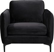 Velvet casual contemporary style living room chair by Meridian additional picture 3