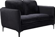Velvet casual contemporary style living room loveseat by Meridian additional picture 2