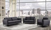 Velvet casual contemporary style living room sofa by Meridian additional picture 4