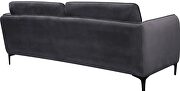 Velvet casual contemporary style living room sofa by Meridian additional picture 5