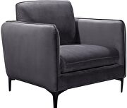 Velvet casual contemporary style living room chair by Meridian additional picture 2