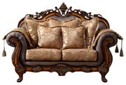 Brown/light brown traditional loveseat by Meridian additional picture 2