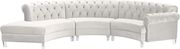 Modular curved large living room cream velvet sectional by Meridian additional picture 6