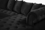 2-chaise 3pcs sectional in black velvet by Meridian additional picture 4