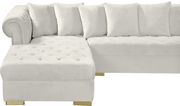 2-chaise 3pcs sectional in cream velvet by Meridian additional picture 6