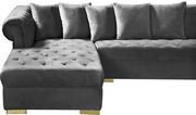 2-chaise 3pcs sectional in gray velvet by Meridian additional picture 6