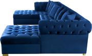 2-chaise 3pcs sectional in navy velvet by Meridian additional picture 4