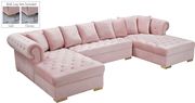 2-chaise 3pcs sectional in pink velvet by Meridian additional picture 8