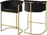 Black velvet contemporary bar stool by Meridian additional picture 2