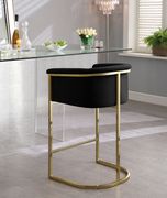 Black velvet contemporary bar stool by Meridian additional picture 3