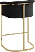 Black velvet contemporary bar stool by Meridian additional picture 4
