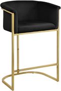 Black velvet contemporary bar stool by Meridian additional picture 5