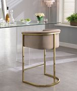 Beige velvet contemporary bar stool by Meridian additional picture 3