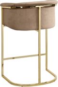Beige velvet contemporary bar stool by Meridian additional picture 4