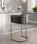 Gray velvet contemporary bar stool by Meridian additional picture 3