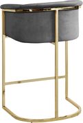 Gray velvet contemporary bar stool by Meridian additional picture 4