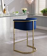 Navy velvet contemporary bar stool by Meridian additional picture 3